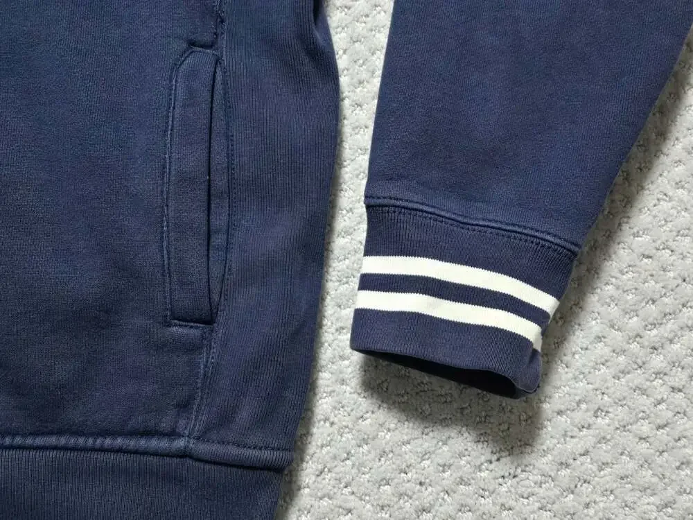 Polo Ralph Lauren Full-zip Track Jacket / Sweatshirt Navy Blue w/ White Stripes